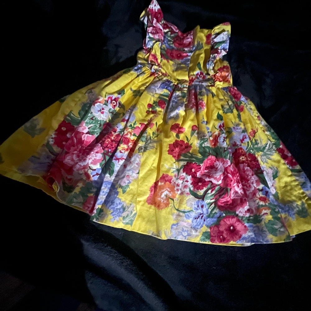 Polo by Ralph Lauren Yellow Floral Dress